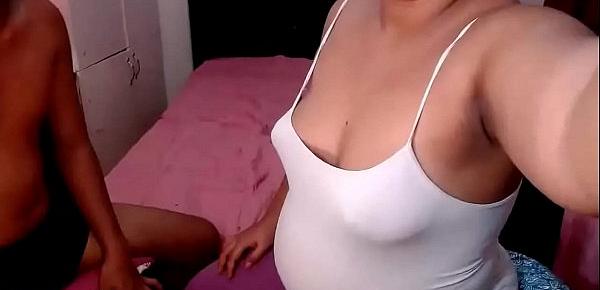  Pregnant Asian private webcam show